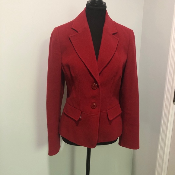 Vintage Red wool blend blazer - Picture 1 of 6
